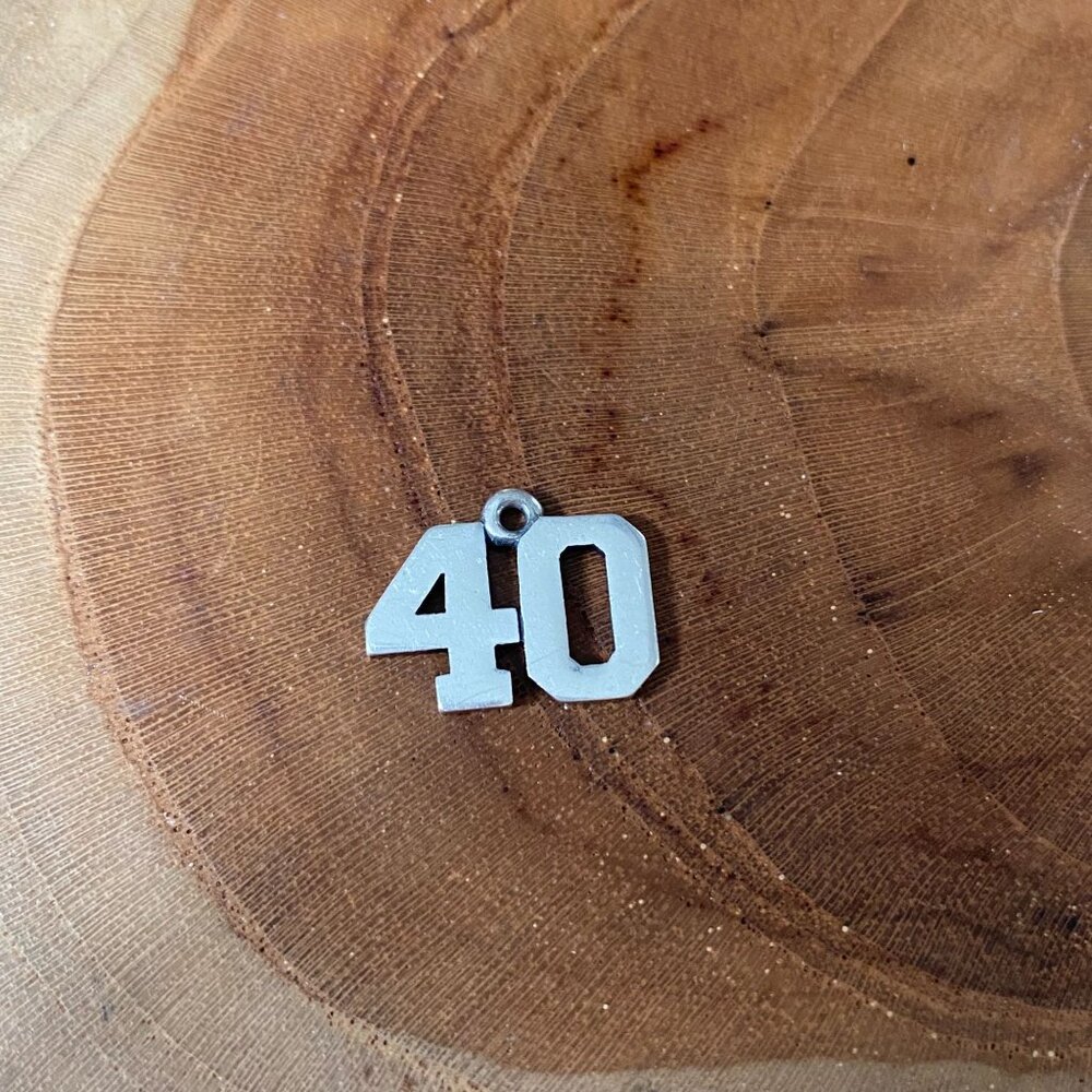 James Avery Ivy League Numeral 40 Charm, Sterling Silver